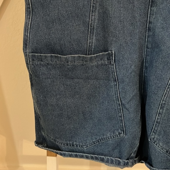 Free People Look a like denim romper - Picture 2 of 6